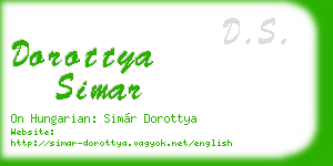 dorottya simar business card